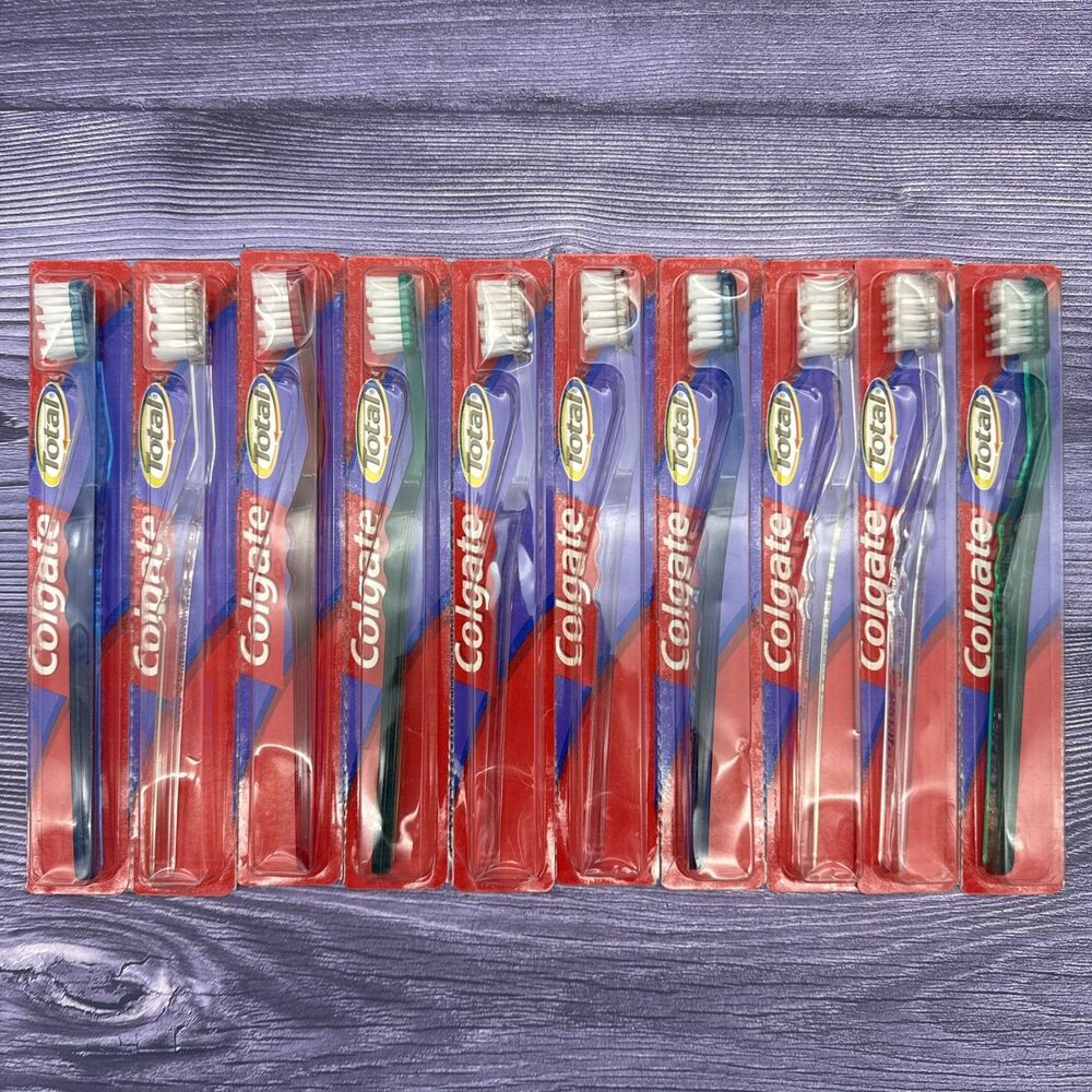 10 LOT Colgate Total VTG Precision NOS Triple Action Bristles Soft Compact USA